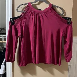 Cold shoulder dress shirt